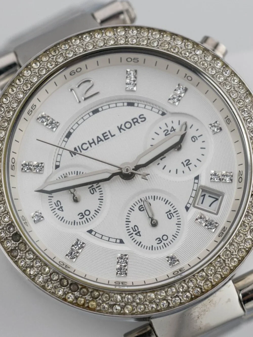 Michael Kors MK-5335 Chronograph Quartz Analog Women's Watch New Battery